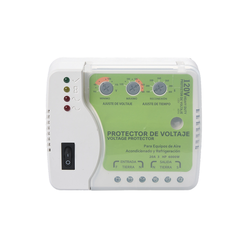 Protector de voltaje ajustable HWTB-V003-US de 110 V y 30 A para aire acondicionado